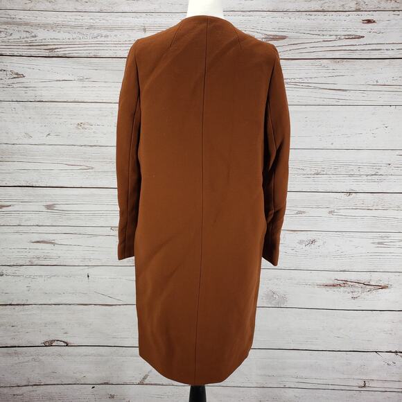 J.Crew New Women's Brown Italian Double Cloth WoolBlend Full Zip Coat Size2 - Picture 12 of 14